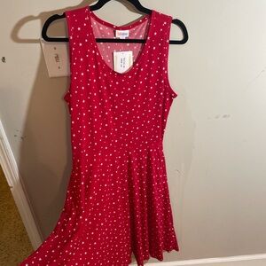 LuLaRoe Red Star Pattern Dress
